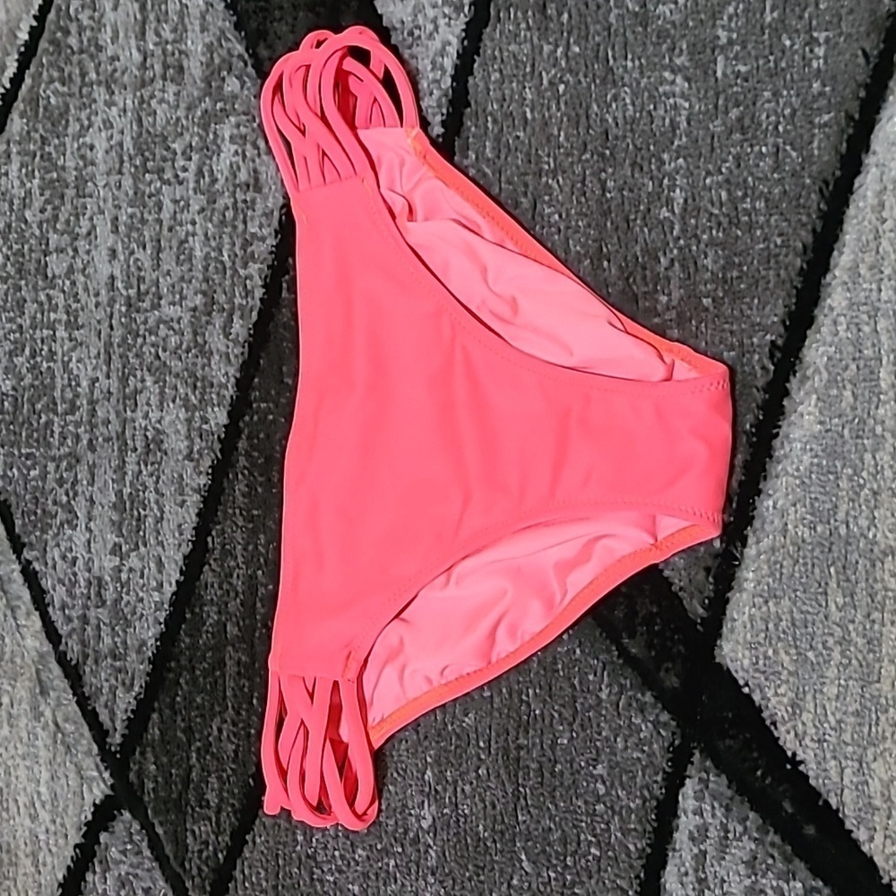 VS PINK 2016 STRAPPY METAL LOGO BIKINI SWIMSUIT BOTTOM SWIMWEAR